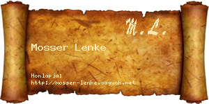 Mosser Lenke névjegykártya